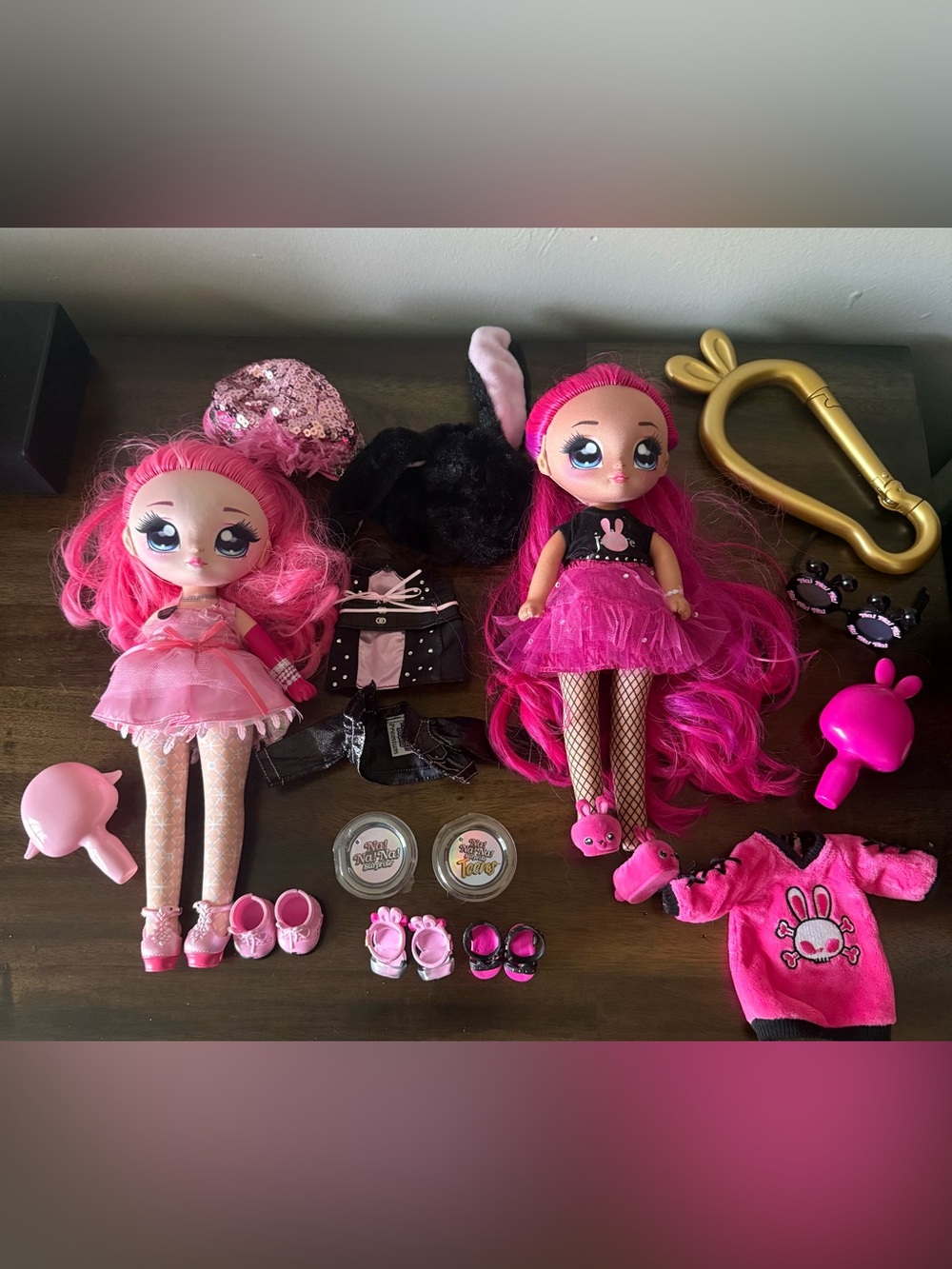 NaNaNa Surprise Dolls Bundle Alex And Coco 11" Plus Accessories Pictured.